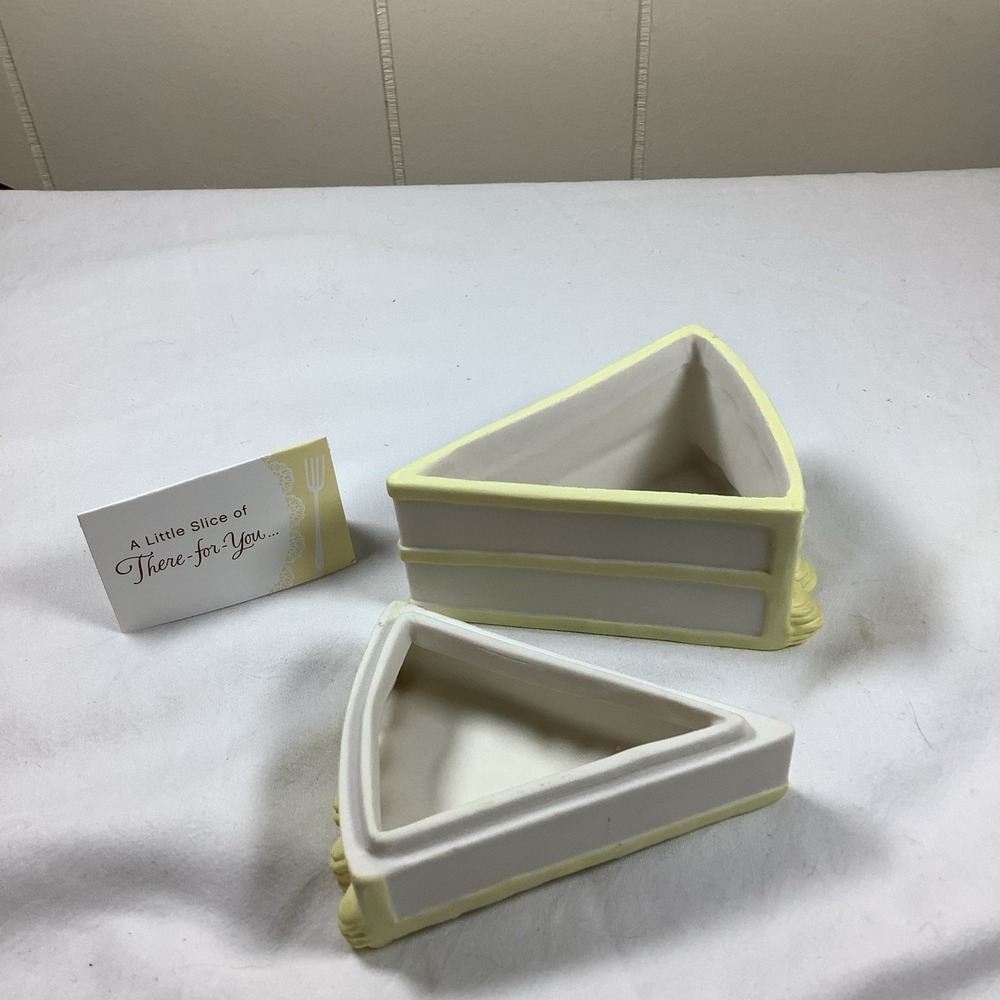 Hallmark Porcelain Trinket Box Cake Slice Yellow Daisy Love Keepsake - Picture 4 of 6